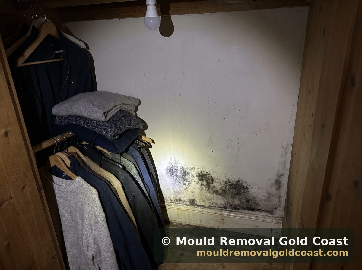Closet Wall before treatment