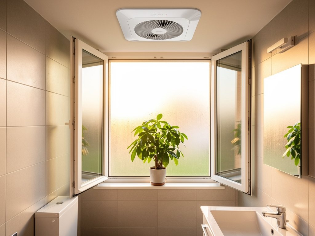 A clean, dry bathroom after a natural mould prevention treatment